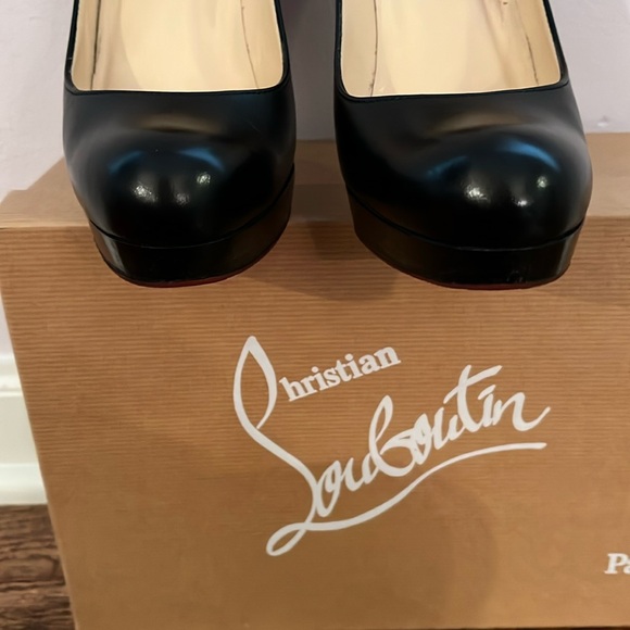 Christian Louboutin Black Bruges Platform Heel size 37 - Picture 7 of 17